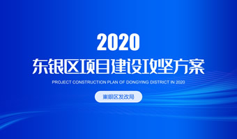 东营区政府2020年项目建设汇报PPT演示