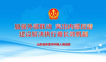 东营中院在华东五市执行工作会议的PPT演示